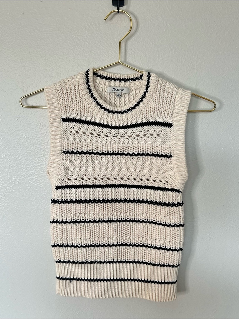 Madewell Striped Sweater Vest 100% Cotton